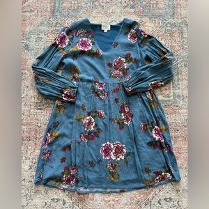 Anthropologie Everly Fall Floral Shift Dress/Size Small